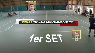 Geoffrey 46 vs Sébastien 56  Finale NC a 46 ASM Chambourcy  1er set  30042016 [upl. by Eirrehs]