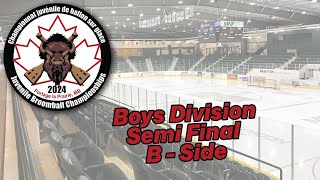 2024 Juvenile Nationals  Boys B SemiFinal  Debden Speedballs Visitors vs Team Manitoba Home [upl. by Hoem]