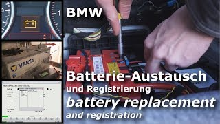 BMW AGM Batterie Austausch Wechseln und Registrierung Anlernen Anleitung Tutorial  E93 E92 E91 E90 [upl. by Leesen]