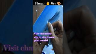 No brush 🖌️ art 🎨 newyoutuber fingerpaintingideastrendingshort shortvideo [upl. by Reffinej]