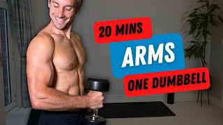 20 MIN ARMS WORKOUT  One Dumbbell ONLY Biceps amp Triceps Killer [upl. by Amaleta]