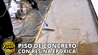 Piso De Concreto Con Resina Epoxica Marmoleado [upl. by Nillek141]