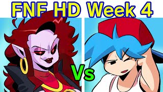 Friday Night Funkin HD Mod Week 4 Update  FULL WEEK  Cutscenes FNF HD ModHard MILF Anime [upl. by Grounds]