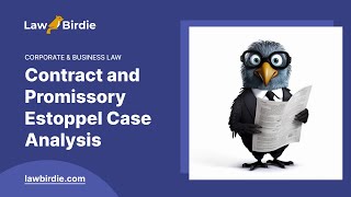 Contract and Promissory Estoppel Case Analysis  Essay Example [upl. by Kcirrez]