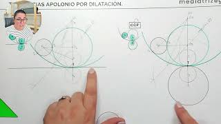 Tangencias por dilatación en Apolonio [upl. by Eiramyma]