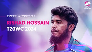 Every Wicket of Rishad Hossain at T20WC 2024 [upl. by Avehs]