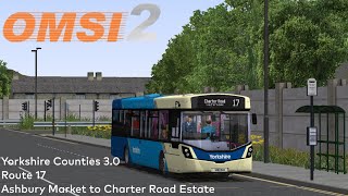 OMSI 2  Yorkshire Counties 30 Route 17 to Charter Road Estate [upl. by Eelta]