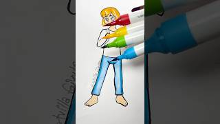 Riley’s Rainbow 🌈 art shorts shortsviral insideout2 [upl. by Osbert622]