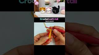 Crochet cats tail tutorial  Pattern on my Youtube channel amigurumi kuupich [upl. by Novrej]