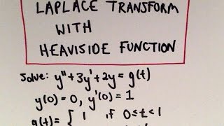 Differential Equation Using Laplace Transform  Heaviside Functions [upl. by Woodcock]