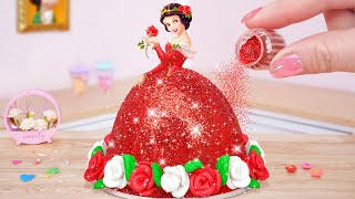 SNOW WHITE CAKE 💖 Wonderful Miniature Princess Pull me up Cake Decorating 🍎 Mini Cakes Making [upl. by Evers]