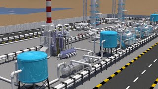 Chemical Engineering Plant Design for Styrene Production 3D Animation with Ethylbenzene Conversion [upl. by Yliak359]