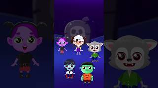 5 little monsters 👻🧟‍♂️🎃  Halloween piggypanda kidslearning kidseducation childrensmusic [upl. by Mayyahk]