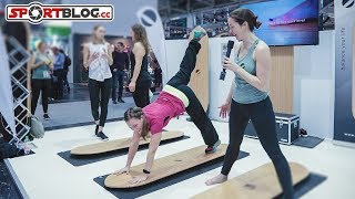 ISPO 2018 Indoor YogaBoard bringt SUPYoga ins trockene Gym [upl. by Erlewine484]