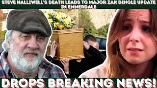 Tragic Loss Emmerdale Issues Zak Dingle Update After Steve Halliwells Death [upl. by Aimaj]