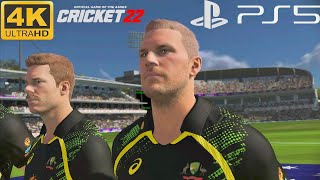 Cricket 22 PS5 Gameplay Australia Vs England At Lords 4K [upl. by Lihcox]