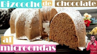 BIZCOCHO de CHOCOLATE al MICROONDAS 😍🍫😋 FÁCIL ESPONJOSO Y RÁPIDO SIN HORNO RECETA  426 [upl. by Werda]