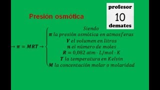 Presión osmótica ejercicios resueltos [upl. by Dennis]