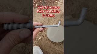 Wet set anchor bolts vs drilling them in [upl. by Mauldon870]