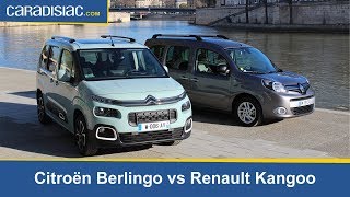 Comparatif statique  Citroën Berlingo 2018 vs Renault Kangoo  la revanche des ludospaces [upl. by Acinoev]