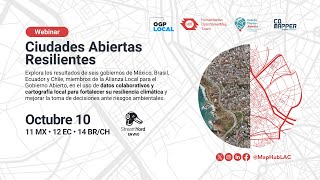 Webinar Ciudades Abiertas Resilientes [upl. by Relyat81]