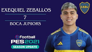 Exequiel Zeballos Boca Juniors  eFootball PES 2021 [upl. by Etac]