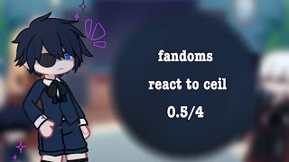 Fandoms react to ciel 054 Gacha life 2 [upl. by Heindrick537]