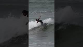 Surfing Shorebreak in Seignosse  surfingwaves wavesurf waves beach surf ocean trending [upl. by Hescock200]