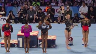 All Around Medal Ceremony US Classic 2024 Simone Biles 1 Shilese Jones 2 Jordan Chiles 3 [upl. by Ainahs]