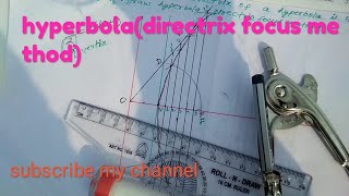 हिंदी में How to draw hyperbola by directrix focus method [upl. by Ingalls618]