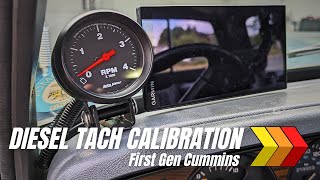 Diesel Tachometer Calibration  First Gen Cummins [upl. by Attoynek]