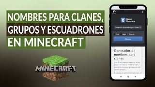 Nombres para clanes grupos y escuadrones en MINECRAFT Las mejores ideas [upl. by Oiramed]