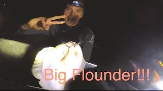 Huge Flounder Spearing  Flounder Catch N Cook [upl. by Eimia]