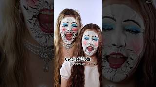 Resultado Cracked Dolls Makeup com a linda ​⁠belaisaoficial crackeddoll crackeddollmakeup [upl. by Krahling]