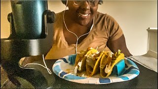 ASMR Homemade tacos Mukbang No talking eating sounds  Virgoqueenasmr [upl. by Claresta]