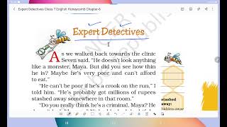 Expert Detectives निपुण जासूस Class 7 English Honeycomb Chapter 6 सरल हिन्दी में Hindi Explanation [upl. by Brownson]