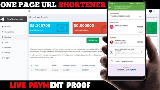 Best One Page URL Shortener With Daily Payments  Payment Proof  Best Link Shortener High CPM [upl. by Nek329]