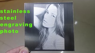 How to engraving photos on stainless steel by fiber laser marking machine [upl. by Wordoow367]