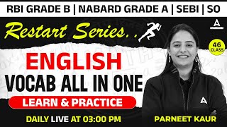 English Vocab Booster 46  English for RBI Nabard SEBI amp Other Exams  By Parneet Kaur [upl. by Ehrsam738]