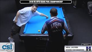 2018 US Open Bank Pool Championship Shane Van Boening vs Neal Jacobs Hot Seat Match [upl. by Yahiya]