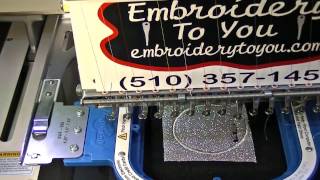 Embroidering Applique Knit Beanies  Beanie Embroidery San Leandro [upl. by Ragland]