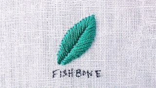 Embroider Leaves with the Fishbone Stitch [upl. by Ednalrim]