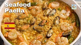 Spanish Seafood Paella [upl. by Karlik]