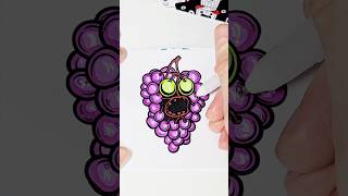 Cute and spooky mini grape ghoul color with me from Food Frights 🥭 colouringbook colorwithme [upl. by Seta]