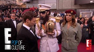 Sacha Baron Cohen Spills Ashes on Ryan Seacrest  2012 Oscars  E [upl. by Mannuela279]