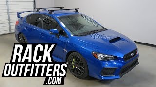 Subaru WRX STi with Yakima SkyLine Corebar Roof Rack Crossbars [upl. by Chapnick262]