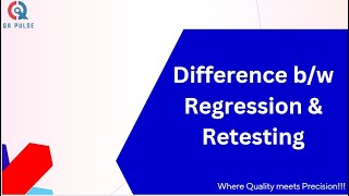 Regression Vs Retesting [upl. by Pressman]