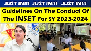 JUST IN Guidelines On The Conduct Of The INSET For SY 202324wildtvoregdepedlatestupdate deped [upl. by Torry]