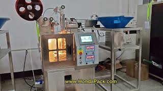 Automatic packing machine for pressed tea in bag [upl. by Aliet]