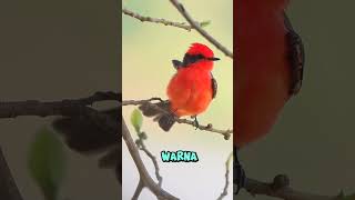 BURUNG JANTAN VERMILION RED FLYCATCHER birds burung animals short shots trending shortvideo [upl. by Brigid345]